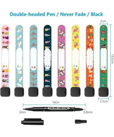 Vicloon Safety Wristband Bracelets 8 Pcs for Kids - Waterproof Reusable Child ID Bracelet with Pen - Anti Lost Emergency Bracelet for Boys, Girls, Toddler - Mermaid & Unicorn Design - Buy Online on GoSupps.com