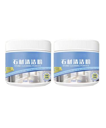 200g Kitchen Marble Oil Stain Cleaner Kitchen Countertop Marble Stone Cleaning Powder Scrub Strong Oil Stain Removal Household Descaler (2PCS)