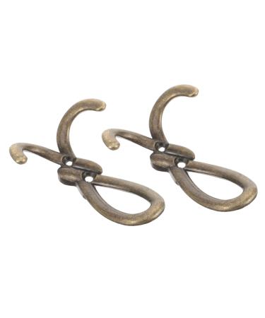 Alipis 2pcs Retro Hook Purses Keychain Wallet Vintage Wallet Key Hanger Wall Mount Coat Hooks Heavy Handbag