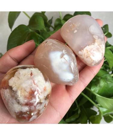 ENPAP 90-100g Beautiful Natural Cherry Blossom Agate Hand Play NaturalStones xingyong