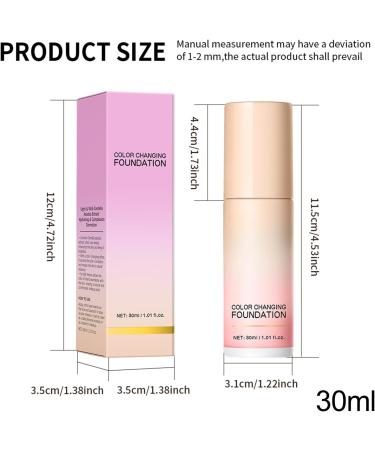 Pruojhw Colormatched makeup base 30 ml longlasting concealer for the face colormatching foundation for travel dating commuting meeting gardening and evening 3 - Buy Online on GoSupps.com
