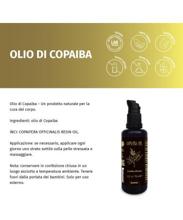  ERASVITAL Copaiba Resin Balm 100ml - Natural Undiluted Copaifera Officinalis Resin - A Useful Ingredient in Skin Care - Buy Online on GoSupps.com