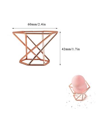 Buy 2PCs Hexagonal Metal Makeup Holder Set - Powder Tassel & Sponge Organizer for Beauty Display - International Shipping Available - Buy Online on GoSupps.com