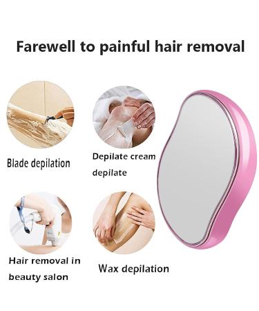 Bleam Crystal Hair Eraser 2023: Eco-Friendly Hair Remover for Silky Smooth Skin - Painless Exfoliation Stone Tool for Women and Men - Reusable and Upgraded - Pink - Buy Online on GoSupps.com