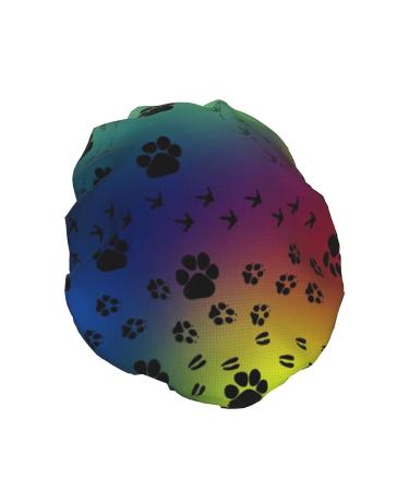 Paw Prints Pattern Waterproof Shower Cap for Women - Fits All Head Sizes & Hair Textures - Buy Online on GoSupps.com