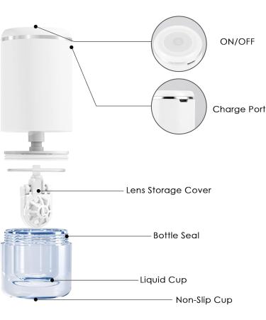 Nicoone Contact Lens Cleaner - Ultrasonic Automatic Cleaning Tool for Soft & Rigid Lenses | Portable & Effective International Shipping - Buy Online on GoSupps.com
