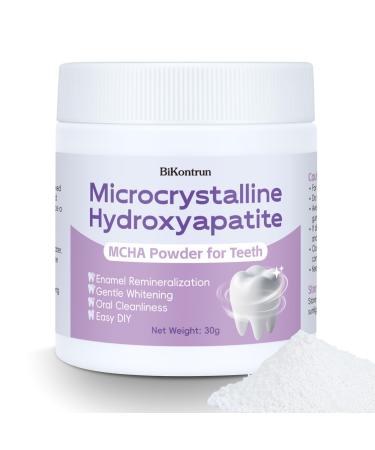 Microcrystalline Hydroxyapatite Powder for Teeth MCHA Tooth Powder Supports Enamel-Friendly & Gentle Whitening Fine Tooth Powder for Enamel Care Easy DIY Oral Care Alternative 30g