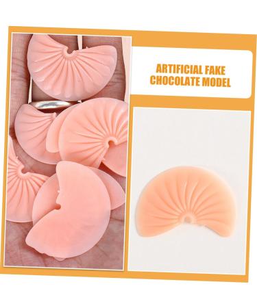 TOYANDONA 24pcs Imitation Chocolate Chips Chocolate Decor Simulated Chocolate Model Interesting Chocolate Model Desktop Fake Chocolate Faux Food Pink Ice Cream Cup Fake Cake Pvc - Buy Online on GoSupps.com