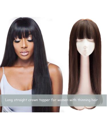Women's Wig Attachment - Straight Hair with Bangs - 6.6cm 130g Light Brown || International Shipping Available - Buy Online on GoSupps.com