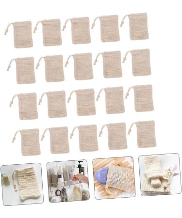 FOMIYES 20pcs Mesh Soap Pouch Soap Saver Bag Soap Drying Pouch Soap Bag Soap Mesh Bag Cotton Linen - Buy Online on GoSupps.com