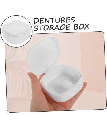 Buy Sewoart Prosthesis Storage Box - Compact Holder for Dentures & Artificial Teeth Durable White Container (8.00x7.70x3.50cm) | International Shipping Available - Buy Online on GoSupps.com