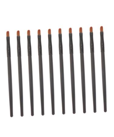 DOITOOL 10pcs Nose Shadow Brush Major Miss Highlight Brush 13x0.8cm Black