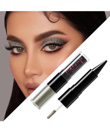 G n rique Narcescent Glitter Eyeliner - Dual Head Black Eyeliner Easy to Smudge Waterproof Combination Makeup Long-Lasting Shiny Eye Makeup Beauty Makeup for a - Buy Online on GoSupps.com