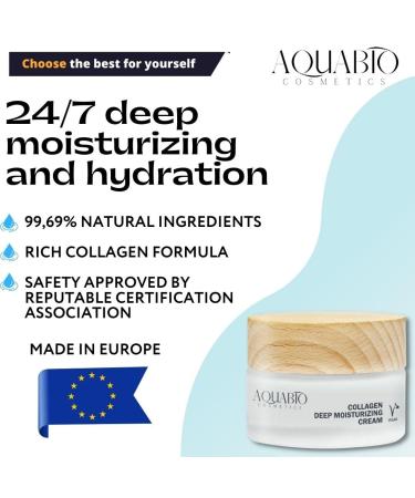 AQUABIO COSMETICS Collagen Face Moisturizer Cream - Anti-Aging Formula for Day and Night Skincare - Buy Online on GoSupps.com