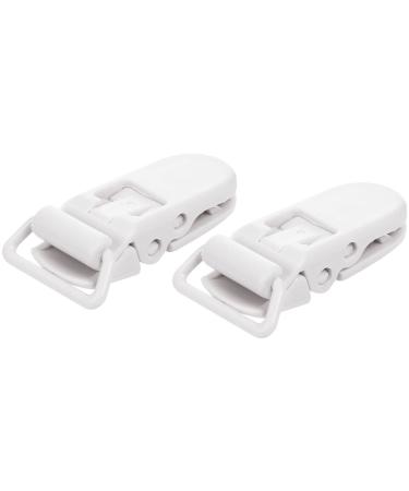 Bassulouda 10Pcs Baby T-Shape Plastic Pacifier Clips | Soother Dummy Holders - White Color | Secure & Stylish International Shipping - Buy Online on GoSupps.com