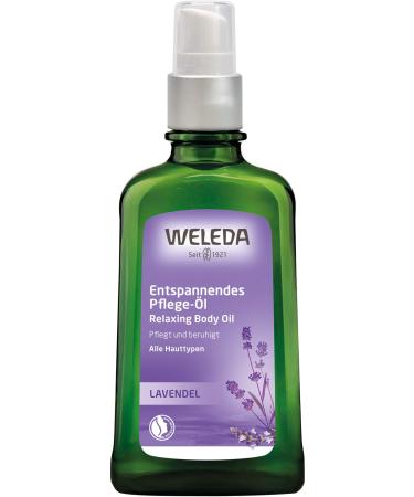 WELEDA Bio Lavender Body Oil - Natural Vegan Skin Care & Massage Oil with Almond & Sesame Oil for Relaxation (100ml) - Buy Online on GoSupps.com