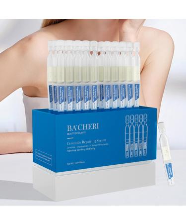 Hydrating Ceramide Ampoule Serum with Hyaluronic Acid & Peptides - Anti-Aging & Skin Barrier Repair for Dry/Sensitive Skin | 30 Ampoules - Buy Online on GoSupps.com