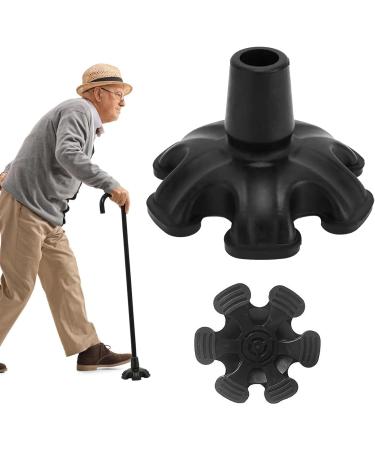 Walking Stick Rubber Tips Cane Tips Walking Stick Rubber Ends Rubber Ferrule for Walking Sticks Stable 6 Point Non-Slip Cane Tip Heavy Duty Crutch Pads (2) - Buy Online on GoSupps.com