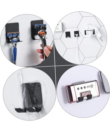 Stainless Steel Shower Razor Holder Hooks - 4-Piece Suction Hook Set for Shower Wall & Towel - Self-Adhesive Decorative Wall Hooks - Buy Online on GoSupps.com