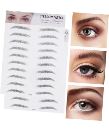 MAGICLULU 4 Pcs 3d Eyebrow Stickers Natural Eyebrow Sticker -like Artificial Eyebrow 6d Template Water Proof - Buy Online on GoSupps.com