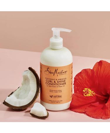 Shea Moisture Coconut & Hibiscus Curl & Shine Conditioner 13oz - Best Moisturizing Hair Care for Frizz-Free Curls | Buy Internationally - Buy Online on GoSupps.com