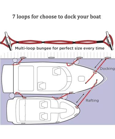 Boaton Boat Bungee Dock Lines - Ideal for Quick & Easy Boat Tying and Rafting | Adjustable Fender Lines - Perfect for Temporary Docking - Buy Online on GoSupps.com