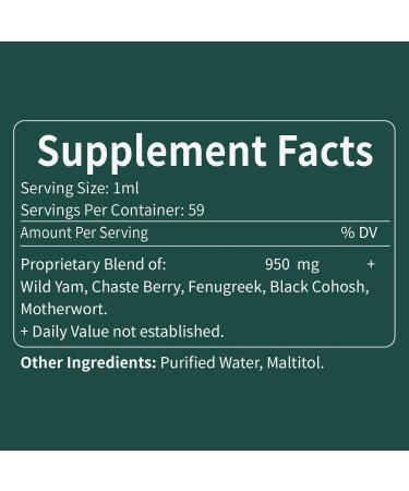 Herbal Drops Extract with Wild Yam for Hormone Balance Menopause Relief & PMS Support - 2oz | Shop Now - Buy Online on GoSupps.com