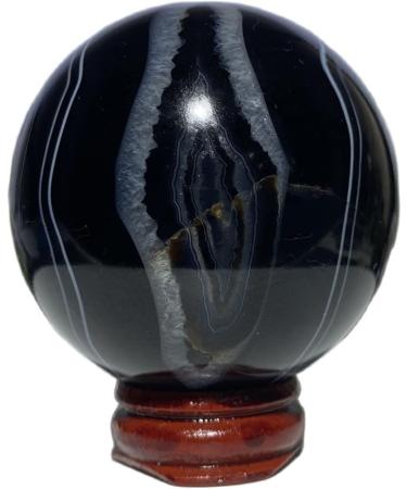 Natural Sphere Black Agate Crystals Balls Natural Gemstone QuartzSphere Fengshui Home Decoration 1pc (Color : 270-290g) - Buy Online on GoSupps.com