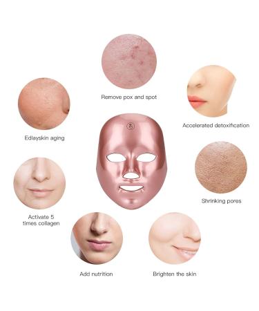 LED Face Mask - 7-Color Photon Therapy for Acne & Wrinkle Removal | Pink Beauty Rejuvenation Mask - Buy Online on GoSupps.com
