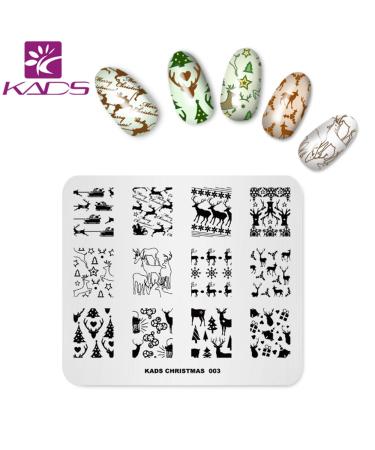 KADS 4pcs Christmas Nail Stamping Plates for DIY Nail Art Decoration - Festive Design Templates - Buy Online on GoSupps.com
