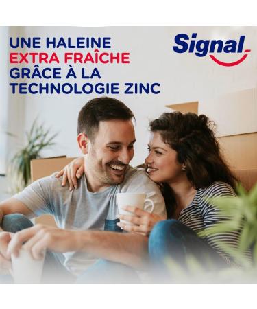 SIGNAL - Extra Intense Freshness Toothpaste - 12 hours of fresh breath - Extra long lasting - 96% natural ingredients (pack of 6x75ml) - Buy Online on GoSupps.com