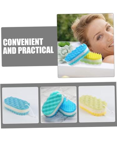 Healeved 6pcs Three Layer Bath Sponge Set | Exfoliating Loofah and Body Scrubber for Dead Skin Removal - Perfect for Shower & Bath - Buy Online on GoSupps.com