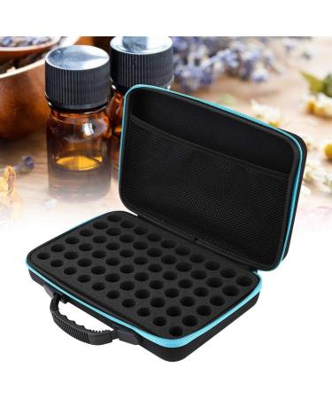 Wifehelper Essential Oils Carrying Bag - Hard Shell Case for 60 Bottles (5ml & 15ml) - Shockproof Aromatherapy Travel Organizer - Blue - Buy Online on GoSupps.com
