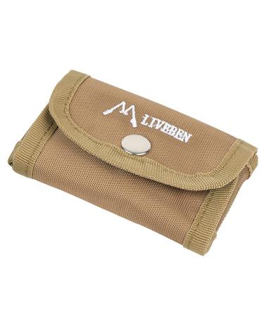 Beavorty etui khaki travel age safety organizer sound men razor protective beard razorbag razor base shearer with razor brush duplicate brush to the khaki 11x7cm