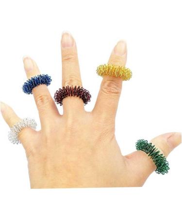 Solustre 36 STK Finger Rings Toy Set - Mini Acupressure Roller for Kids | Stress Relief Finger Massage Device - Buy Online on GoSupps.com