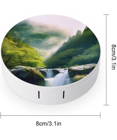 Portable Travel Contact Lens Case - Misty Mountains Forest Design | Ideal Contact Lens Storage - Buy Online on GoSupps.com