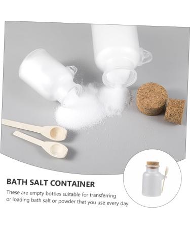 MAGICLULU 4 Sets Bottled Mask Powder Masks Holder Powder Bottle Storage Small Bath Salt Jars Glass Cookie Jar Cosmetic Sample Jar Empty Scrub Jar Tea Bottle Travel Portable Wood - Buy Online on GoSupps.com