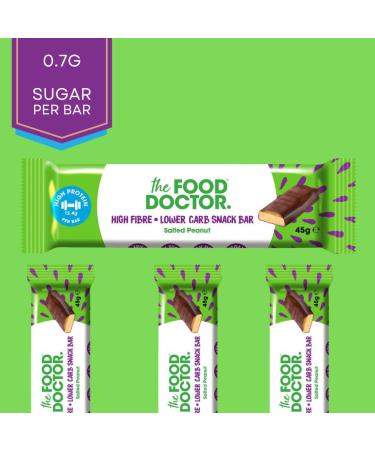 The Food Doctor Salted Peanut Keto Bar Low Carb Bar High Protein Bar High Fibre Pack of 12 - Buy Online on GoSupps.com