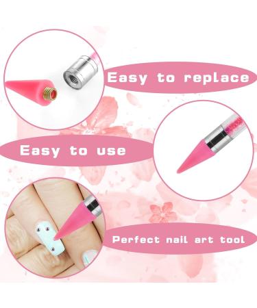 Lusofie 16Pcs Wax Replacement Head Tips for Nail Rhinestones Picker Tool - Pink - Buy Online on GoSupps.com