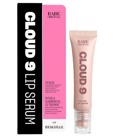 BABE ORIGINAL Cloud 9 Peptide Lip Serum | Daily Lip Treatment with Cloudberry Oil Mushroom Extracts Hyaluronic Acid for Dryness & Fine Lines | Smoothing & Hydrating Lip Moisturizer | Vegan Lip Care