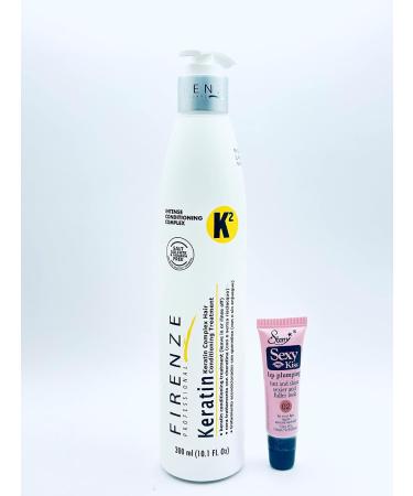 Firenze Professional Keratin Salt-Free Shampoo & Mask Set + Leave-in Treatment - 44.9 oz - Free Starry Lip Gloss - Buy Online on GoSupps.com