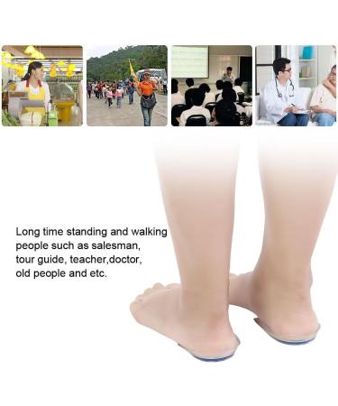 Silicone Gel Heel Cushion Insoles - Foot Pain Protectors & Support Shoe Pad - 1 Pair (S: 7 x 10.5CM) - Buy Online on GoSupps.com