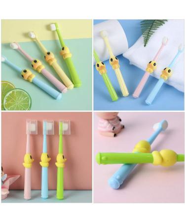 TOYANDONA 4pcs Kids Extra Toothbrush with 10000 Bristles - Cartoon Duck Micro Nano Manual Toothbrushes for Sensitive Gums - Adult and Kid Tooth Brush Set - Buy Online on GoSupps.com