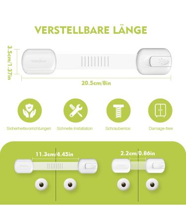 Child Protection Cabinet Set - 6 Durable Safety Locks for Drawers Doors & Ovens - No Drilling Required - Buy Online on GoSupps.com