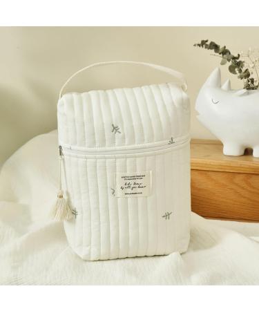 Multifunctional Diaper Bag - Stylish Travel Nappy Bag for Baby Essentials | Baby Bag for Bottles Wipes & Pacifiers (Leaf Design) - Buy Online on GoSupps.com