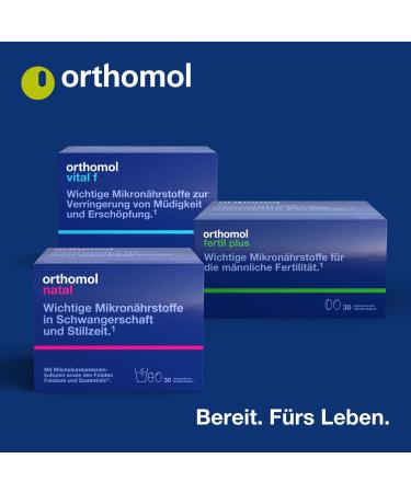 Orthomol Natal Pre for Women | Fertility Support with Vitamin B12 Folic Acid & Zinc - 90 Capsules - Buy Online on GoSupps.com