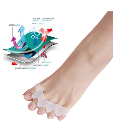 Ruiqas Silicone Gel Cap Crest - Pain Relief Bunion Toe Corrector Orthotics Straightener Separator for Comfort - Buy Online on GoSupps.com
