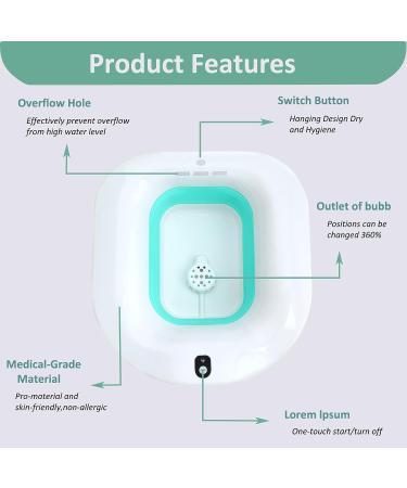 Foldable Electric Sitz Bath for Postpartum Care - Soothes & Cleanses Vagina, Anal Hemorrhoids, Perineum | Ideal for Women, Pregnant Women, Elderly | Bubble Therapy - Buy Online on GoSupps.com