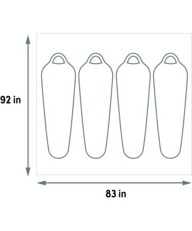 Kelty Wireless 4 Footprint - Lightweight & Water Resistant Fitted Ground Tarp for 4 Person Tent - Buy Online on GoSupps.com