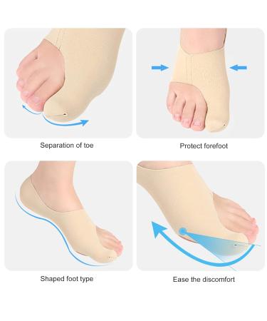 Bunion Corrector Sleeve - Skin-Friendly Elastic Support for Valgus Thumb Pain Relief - Day & Night Comfort - Buy Online on GoSupps.com